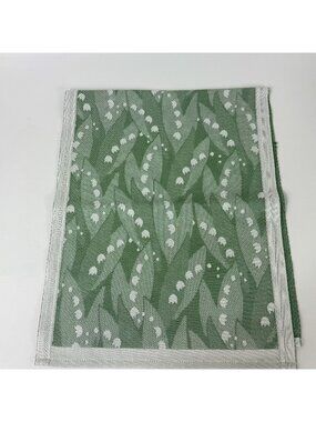 Ekelund Master Weavers Green Lily of a valley Cotton Table Runner 14 X 34 Sweden
